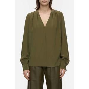 NEW CLOSED v-neck blouse in clover green